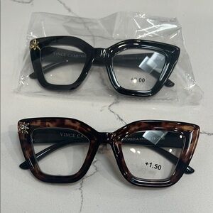 New Vince Camut Brown Reading Women's Glasses (+1.50) BROWN